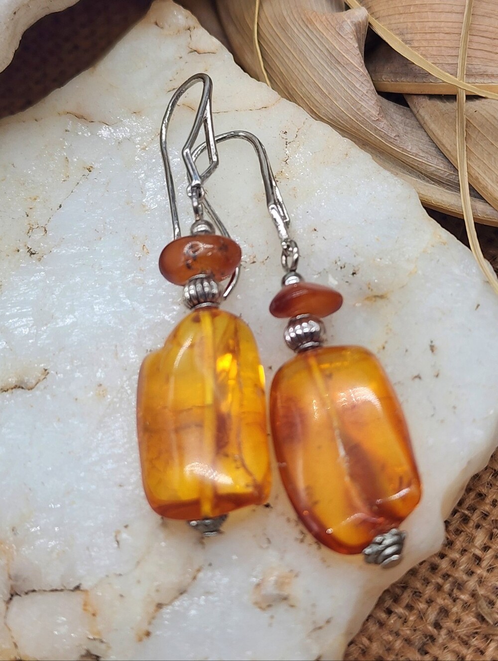 Genuine Baltic Amber Lightweight Silver Earrings Amber Jewelry